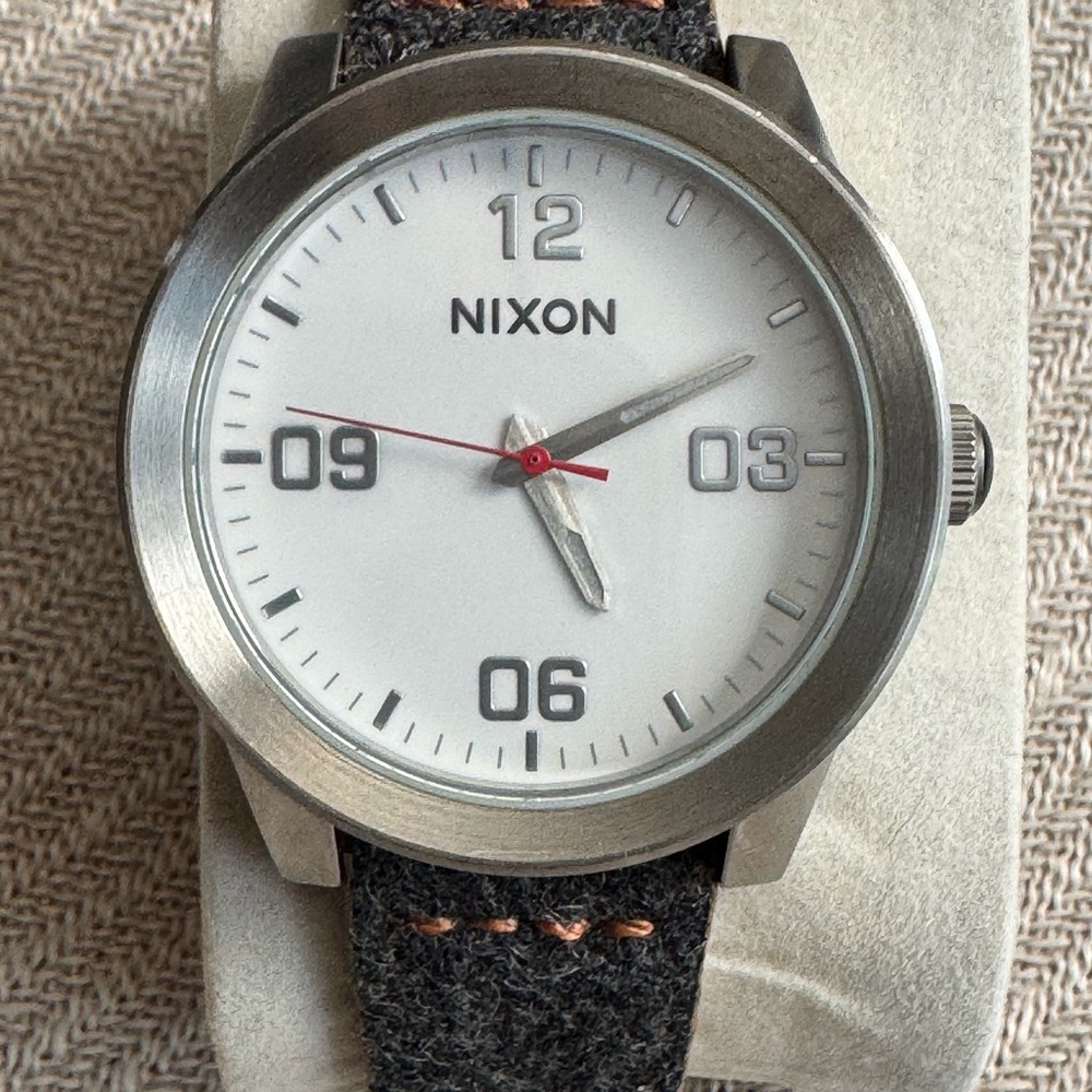 Nixon Silver Women’s Watch with Black Strap
